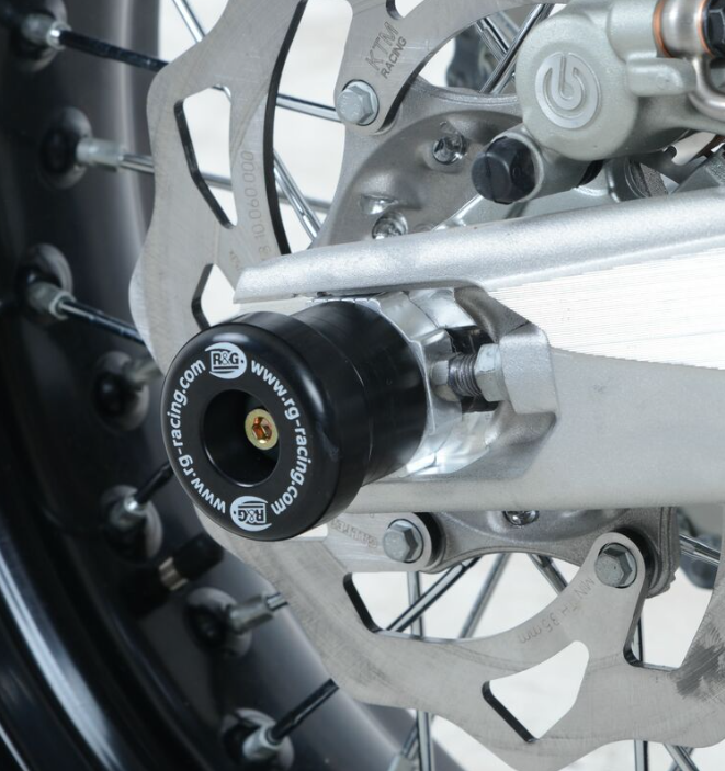 Краш тапи за ост R&amp;G RACING Swingarm Protectors Black Moto Morini Corsaro 1200 05-10 / Husqvarna FS 450 15-18